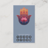 Carte De Visite Bénédiction du Lotus | Main de Hamsa (Devant)