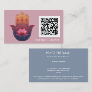 Carte De Visite Bénédiction du Lotus Main de Hamsa