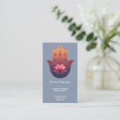 Carte De Visite Bénédiction du Lotus | Main de Hamsa (Debout devant)