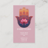 Carte De Visite Bénédiction du Lotus | Main de Hamsa (Dos)