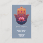 Carte De Visite Bénédiction du Lotus | Main de Hamsa (Devant)