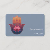 Carte De Visite Bénédiction du Lotus | Main de Hamsa (Devant)