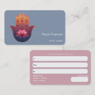 Carte De Visite Bénédiction du Lotus Main de Hamsa