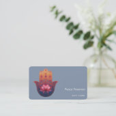 Carte De Visite Bénédiction du Lotus | Main de Hamsa (Debout devant)