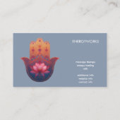 Carte De Visite Bénédiction du Lotus | Main de Hamsa (Dos)