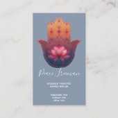 Carte De Visite Bénédiction du Lotus | Main de Hamsa (Devant)
