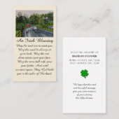 Carte De Visite Bénédiction irlandaise de l'abbaye de Kylemore dan (Devant / Derrière)