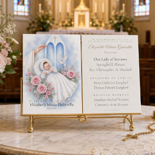 Carte De Visite Bénédiction traditionnelle catholique pour le bapt