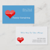 Carte De Visite Bénéficiaire de soins Infirmière Soins de santé in (Devant / Derrière)