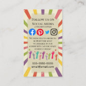 Carte De Visite bénévoles vulnérables covid-19 soutien communautai (Dos)