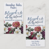 Carte De Visite Béni soit elle qui a cru Pasteur de l'Église (Devant / Derrière)