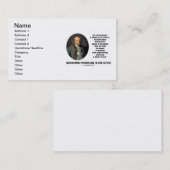 Carte De Visite Benjamin Franklin Créature Raisonnable Trouver Rai (Devant / Derrière)