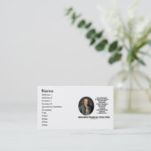 Carte De Visite Benjamin Franklin Créature Raisonnable Trouver Rai (Debout devant)