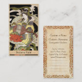 Carte De Visite Benzaiten (déesse de beauté) posé sur un dragon (Devant / Derrière)