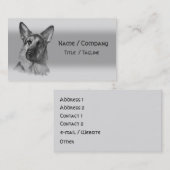 Carte De Visite Berger allemand (Devant / Derrière)