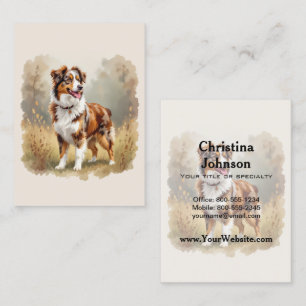 Carte De Visite Berger Australien Red Merle Aussie