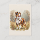 Carte De Visite Berger Australien Red Merle Aussie (Devant)