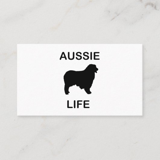Carte De Visite berger australien vie aussie (Devant)