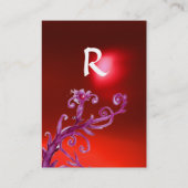 Carte De Visite BÉRIES DE MAGIE MONOGRAM tourbillon violet rouge (Dos)