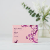 Carte De Visite BÉRIES MAGIQUES 3 MONOGRAM rose violet rouge noir (Debout devant)