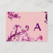 Carte De Visite BÉRIES MAGIQUES 3 MONOGRAM rose violet rouge noir (Dos)