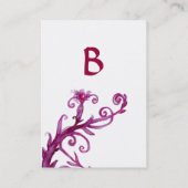 Carte De Visite BÉRIES MAGIQUES 4 MONOGRAM blanc violet rouge (Dos)