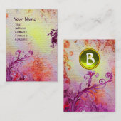 CARTE DE VISITE BÉRIES MAGIQUES EN MONOGRAMME GEM SPARKLES (Devant / Derrière)