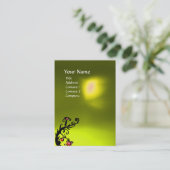 Carte De Visite BÉRIES MAGIQUES JAUNE TOPAZ GEM MONOGRAM rouge noi (Debout devant)