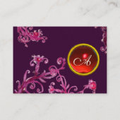 Carte De Visite BÉRIES MAGIQUES MONOGRAM rouge (Dos)