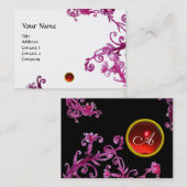 Carte De Visite BÉRIES MAGIQUES MONOGRAM rouge (Devant / Derrière)