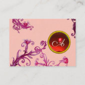 Carte De Visite BÉRIES MAGIQUES MONOGRAM rouge (Dos)