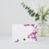 Carte De Visite BÉRIES MAGIQUES MONOGRAM Vert Gem, Blanc (Debout devant)