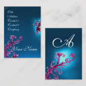 Carte De Visite BÉRIES MAGIQUES MONOGRAM violet rouge bleu (Devant / Derrière)