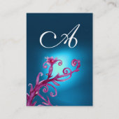 Carte De Visite BÉRIES MAGIQUES MONOGRAM violet rouge bleu (Dos)