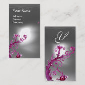 Carte De Visite BÉRIES MAGIQUES MONOGRAMME blanc (Devant / Derrière)