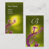 Carte De Visite BÉRIES MAGIQUES MONOGRAMME jaune (Devant / Derrière)