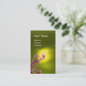 Carte De Visite BÉRIES MAGIQUES MONOGRAMME jaune (Debout devant)