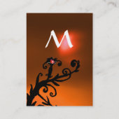 CARTE DE VISITE BÉRIES MAGIQUES ORANGE AGATE GEM MONOGRAM (Dos)