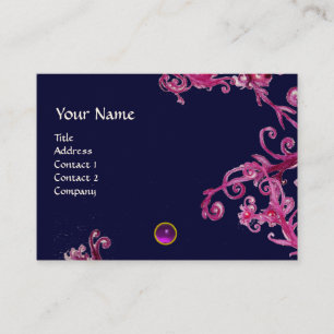 CARTE DE VISITE BÉRIES MAGIQUES PURPLE AMÉTHYST GEM MONOGRAM
