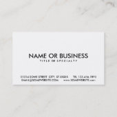 Carte De Visite BERNIE étoiles et rayures (Dos)