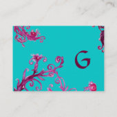 Carte De Visite BERRIES MAGIQUES bleu rouge violet MONOGRAM (Dos)