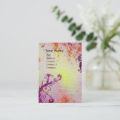 Carte De Visite BERRIES MAGIQUES MONOGRAM blanc violet fuchsia (Debout devant)