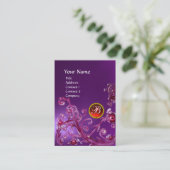 Carte De Visite BERRIES MAGIQUES MONOGRAM GEM améthyste violet rou (Debout devant)