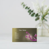 Carte De Visite BERRIES MAGIQUES MONOGRAM GEM gris (Debout devant)