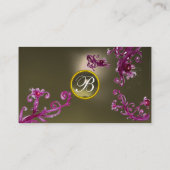 Carte De Visite BERRIES MAGIQUES MONOGRAM GEM gris (Dos)