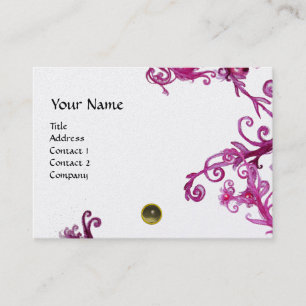 Carte De Visite BERRIES MAGIQUES MONOGRAM gem gris platine