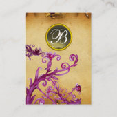 Carte De Visite BERRIES MAGIQUES MONOGRAM GEM parchemin gris (Dos)