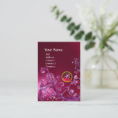 Carte De Visite BERRIES MAGIQUES MONOGRAM GEM ruby rose (Debout devant)