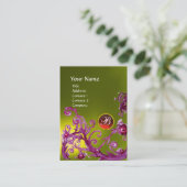 Carte De Visite BERRIES MAGIQUES MONOGRAM GEM topaz jaune rouge (Debout devant)