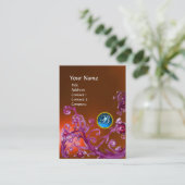 Carte De Visite BERRIES MAGIQUES MONOGRAM GEM topaz orange bleu (Debout devant)